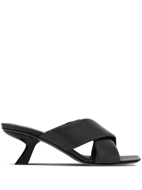 Ferragamo crossover-strap lambskin mules Black 761898