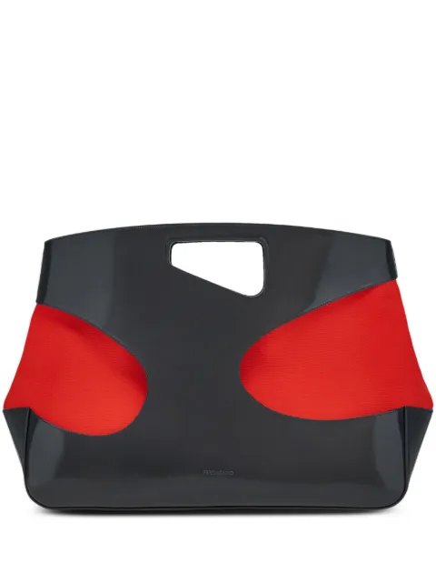 Ferragamo cut-out top handle bag Black 762337