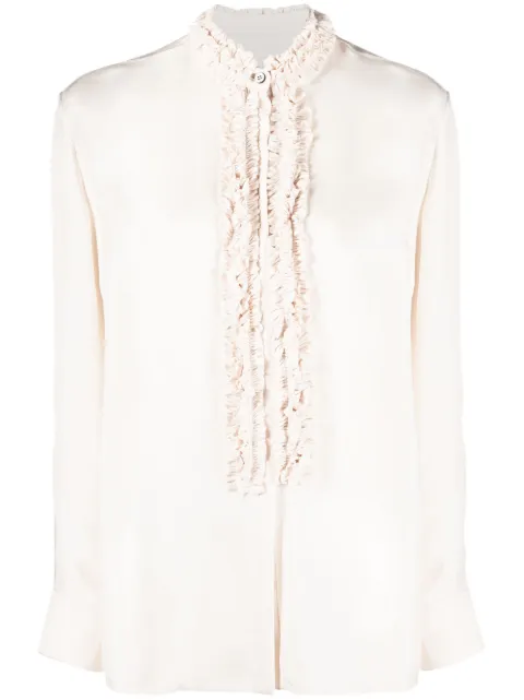 Jil Sander ruffle-trim blouse Neutrals J01DL0107J65052