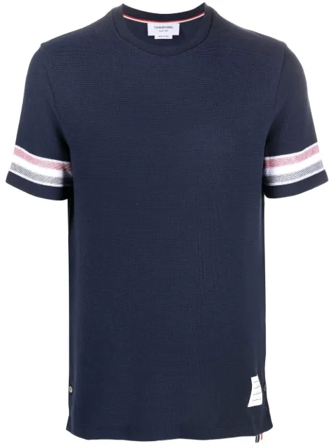 Thom Browne tri-colour striped knit T-shirt Blue MJS204AJ0046