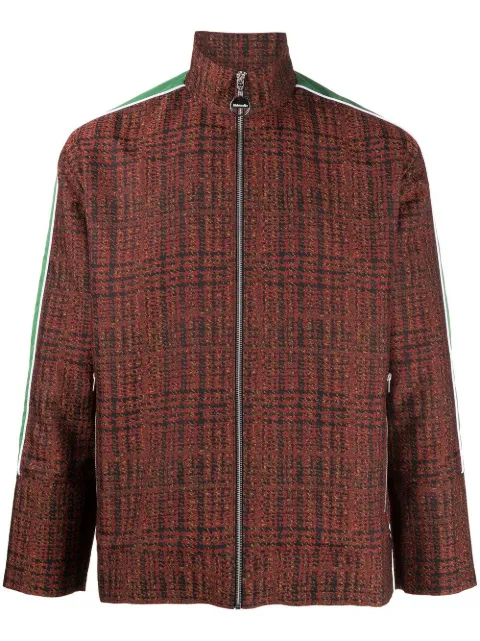 Ahluwalia Blitta check track jacket Brown MAHLUTO001SS23FA90BK