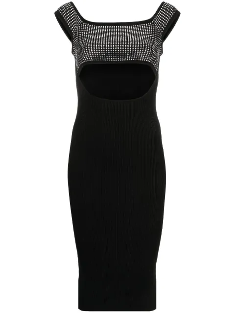 Giuseppe Di Morabito stud-embellished knitted midi dress Black PS23228KN223