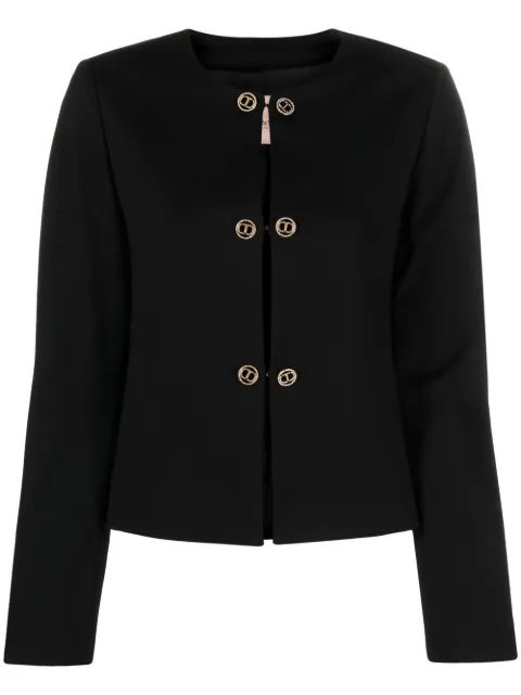 TWINSET logo-buttons cropped blazer Black 231TP2185