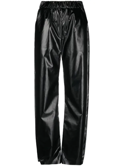 KASSL Editions high-shine straight-leg trousers Black R01050001W