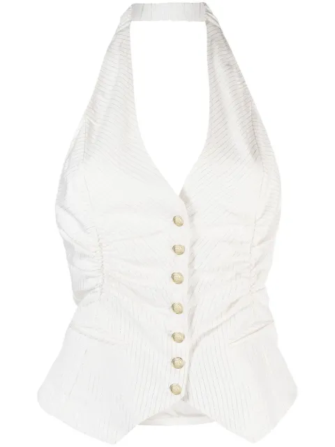 Blugirl halter neck waistcoat Neutrals RA3090T3340