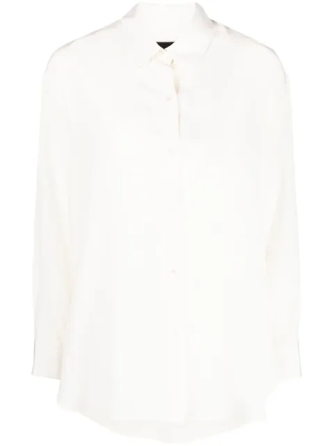Nili Lotan sheer silk long-sleeved shirt Neutrals 12004W325