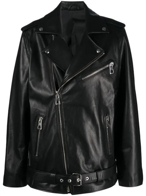 Manokhi leather biker jacket Black SS23DADSBLACKA532MANO352