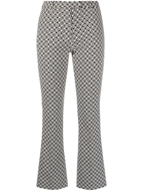 'S Max Mara geometric-jacquard tailored trousers Black 2391310831600
