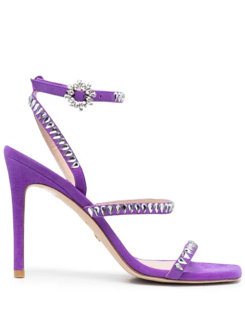 Stuart Weitzman Gemcut 100mm stiletto sandals Purple SD132