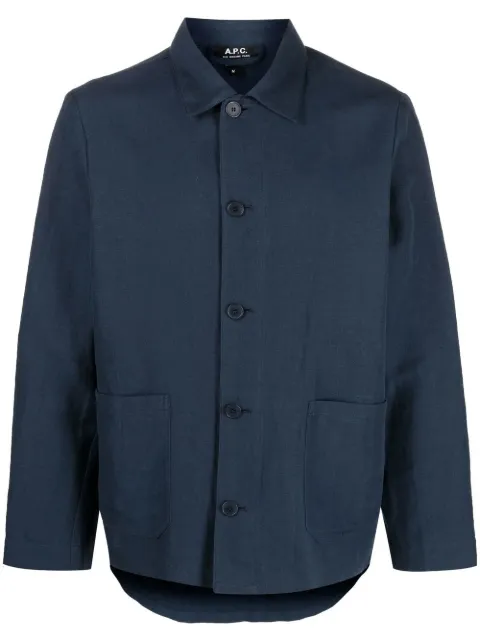 A.P.C. button-up jacket Blue LIAEOH03053