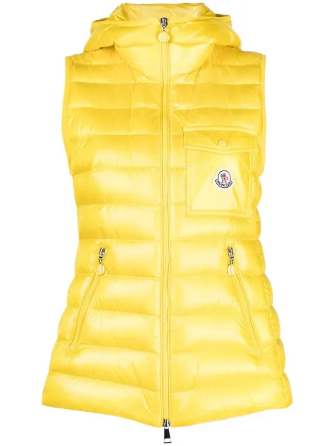 Moncler Glygos hooded quilted gilet Yellow J10931A00063595ZZ