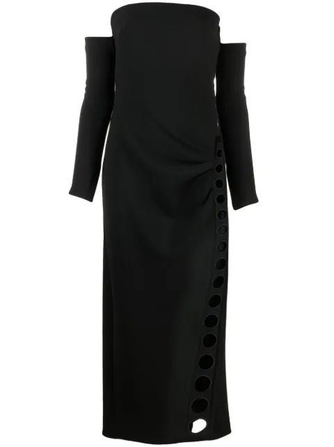 Cult Gaia off-shoulder midi dress Black DR2548SUBLK