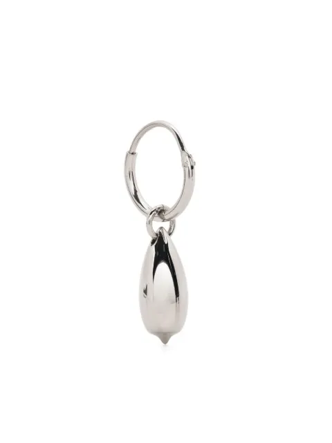 LEMAIRE metallic-charm hoop earrings Silver AC347LO009