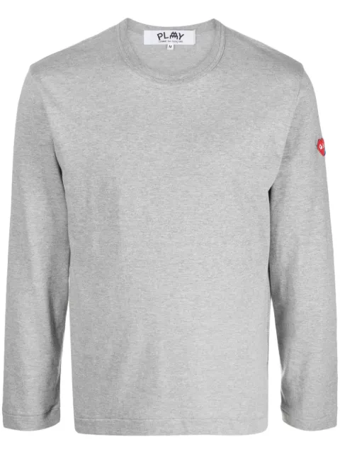 Comme Des Garçons Play x the Artist Invader pixelated-appliqué T-shirt Grey P1T330