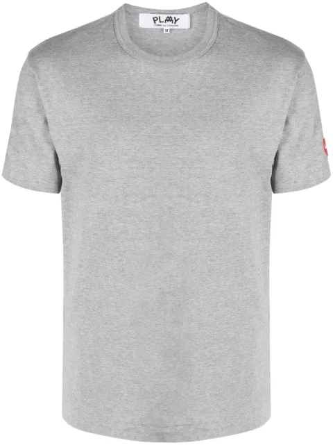 Comme Des Garçons Play x the Artist Invader pixelated-appliqué T-shirt Grey P1T328
