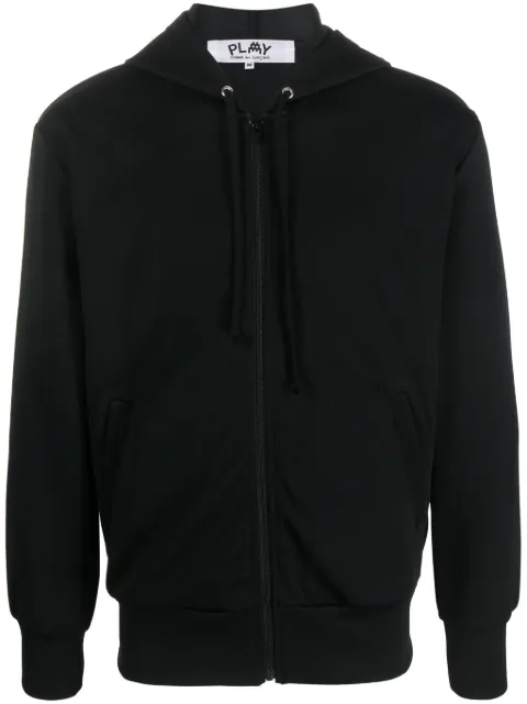 Comme Des Garçons Play x the Artist Invader pixelated-appliqué hoodie Black P1T334