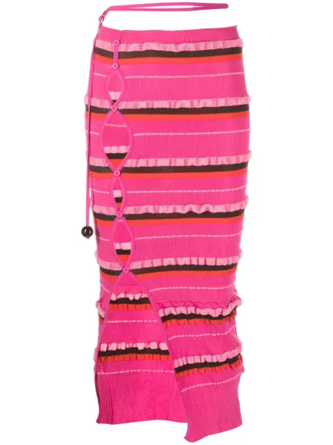 Jacquemus La jupe maille Concha midi skirt Pink 231KN1292282450