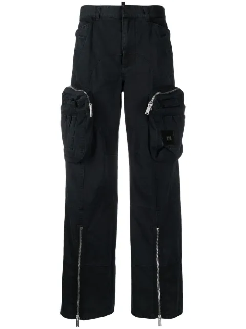 DSQUARED2 cotton cargo trousers Black S80KA0029S41794