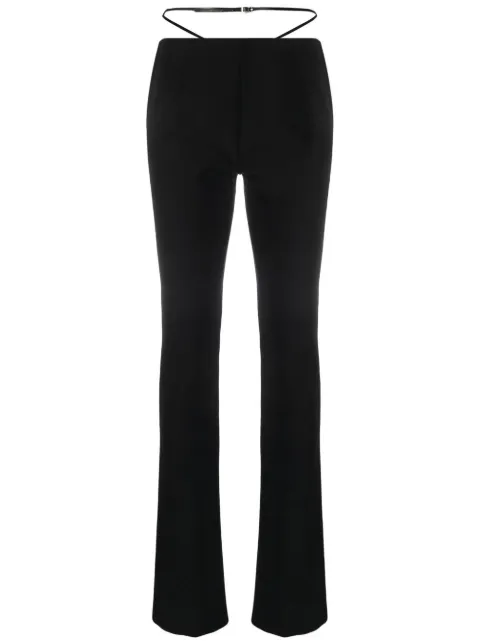 DSQUARED2 strap-detail flared trousers Black S80KA0030S60567
