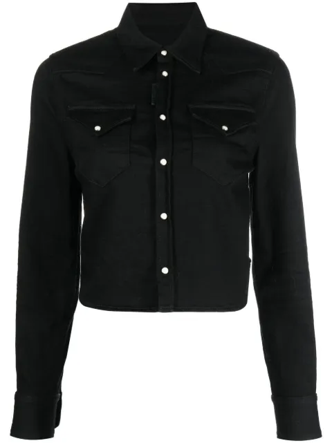 DSQUARED2 cropped denim shirt Black S80DL0021S30730