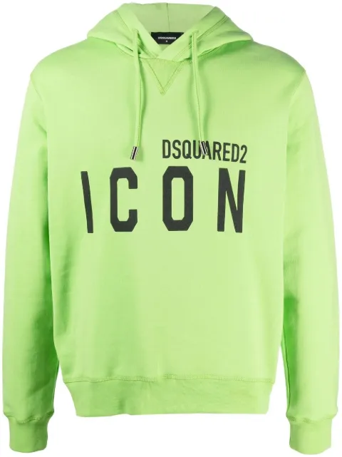 DSQUARED2 Icon-print cotton hoodie Green S79GU0003S25516