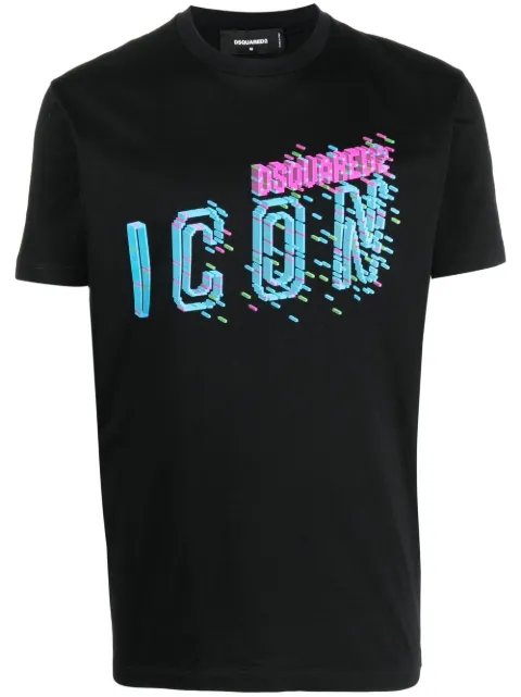 DSQUARED2 Icon-print cotton T-shirt Black S79GC0078S23009