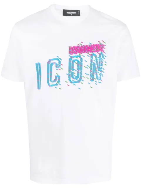 DSQUARED2 Icon-print cotton T-shirt White S79GC0078S23009