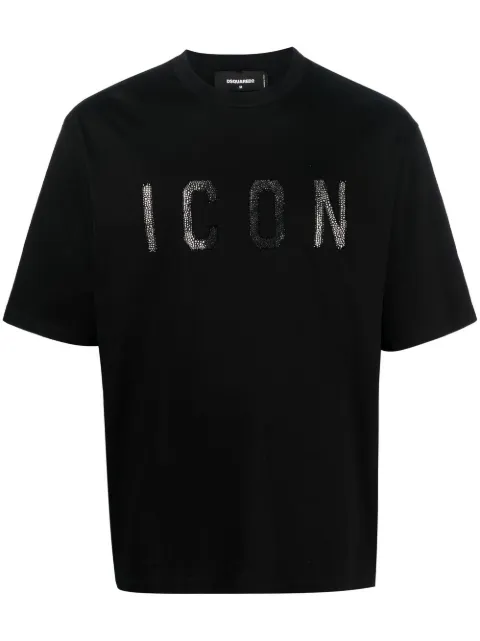 DSQUARED2 Icon-print cotton T-shirt Black S79GC0075S23009