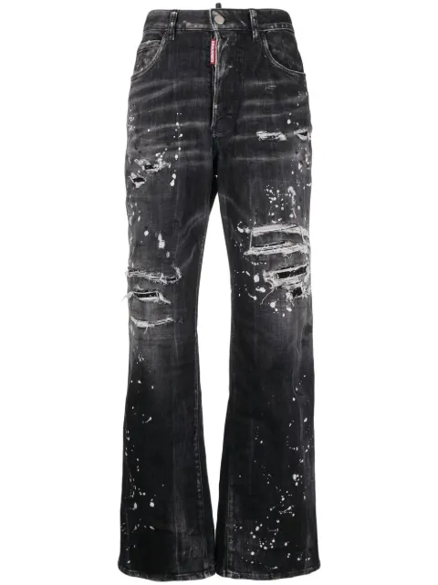 DSQUARED2 distressed bootcut jeans Black S75LB0837S30503
