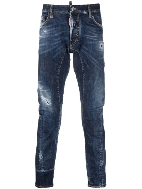 DSQUARED2 distressed skinny jeans Blue S74LB1339S30789
