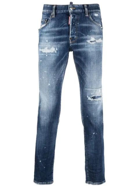 DSQUARED2 distressed skinny jeans Blue S74LB1328S30872