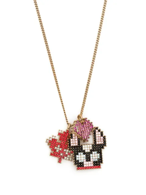 DSQUARED2 Gaming rhinestone necklace Gold NEW024759400001