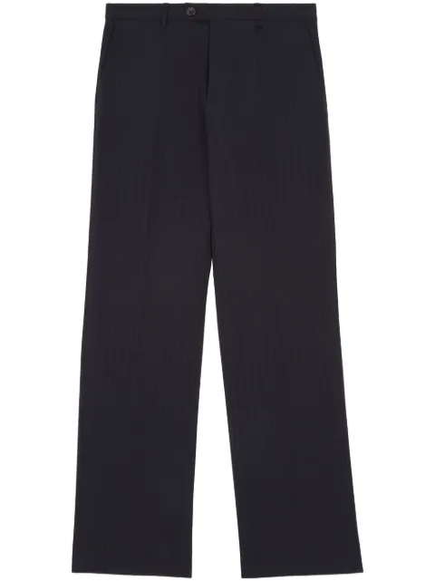 MM6 Maison Margiela stitch-detail straight-leg trousers Black S52KA0439S52200