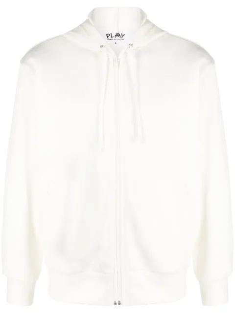 Comme Des Garçons Play x the Artist Invader pixelated-appliqué hoodie White P1T334