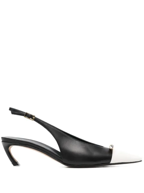 Lanvin Rita 50mm leather slingback pumps Black FWPUSP08NAPAP23