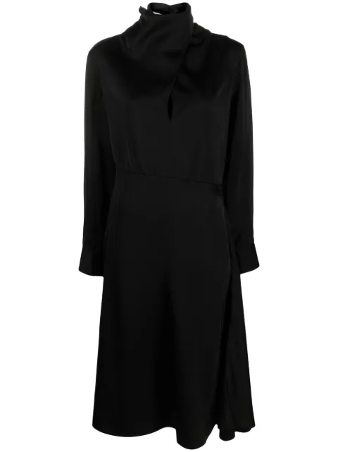 Jil Sander long-sleeve A-line dress Black J01CT0102J65022001
