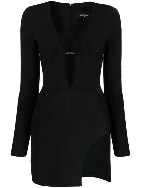 DSQUARED2 cut-out long-sleeve minidress Black S80CT0023S60567