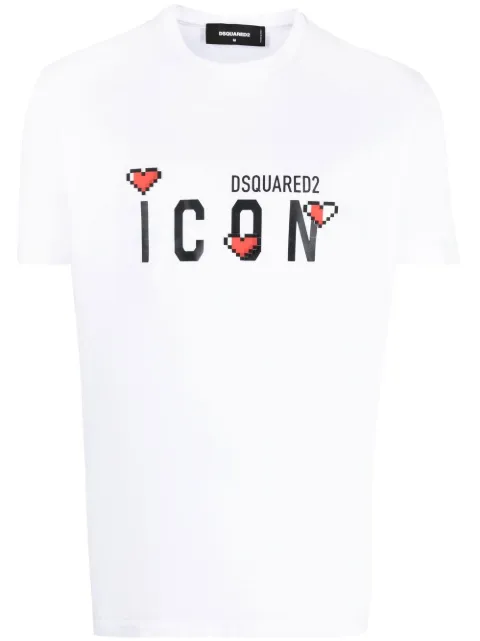 DSQUARED2 Icon logo-print T-shirt White S79GC0076S23009