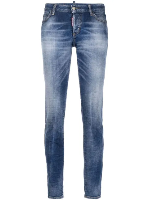 DSQUARED2 faded cropped skinny jeans Blue S75LB0824S30664