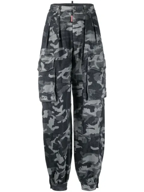 DSQUARED2 camouflage-print cargo trousers Black S75KB0345S30357