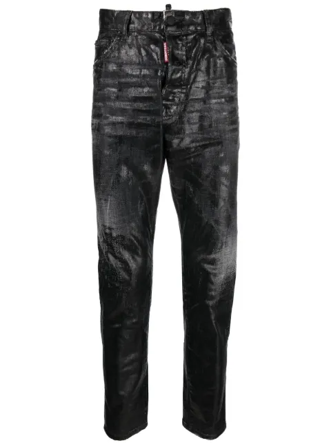DSQUARED2 coated-finish slim-fit jeans Black S74LB1345S30357