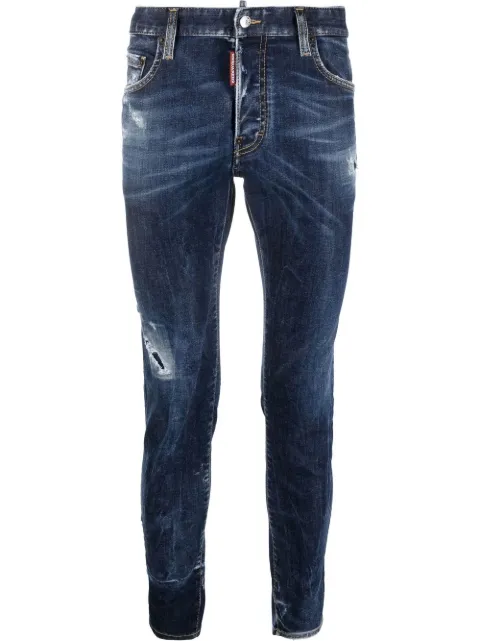 DSQUARED2 slim-fit distressed-effect jeans Blue S74LB1337S30789