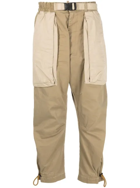 DSQUARED2 belted-waist cropped trousers Neutrals S74KB0803S39021