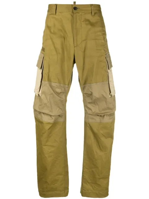 DSQUARED2 logo-print cargo trousers Green S74KB0793S39021