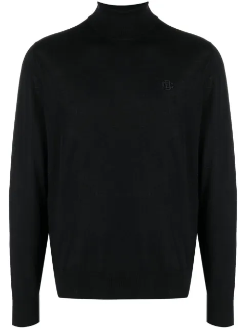 DSQUARED2 embroidered monogram roll neck jumper Black S74HA1370S18310