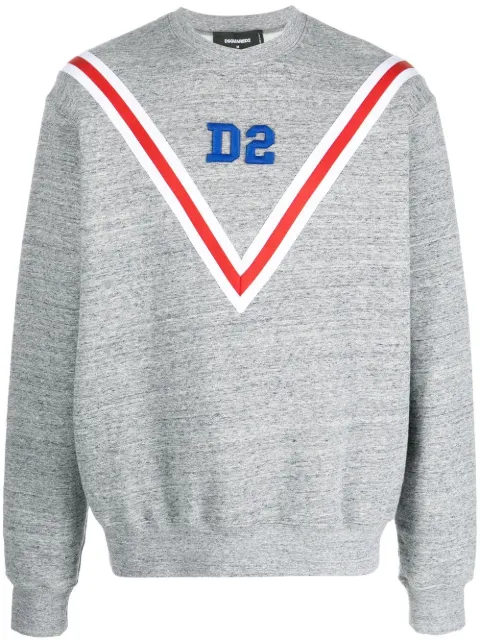 DSQUARED2 logo-embroidered cotton sweatshirt Grey S74GU0720S25477