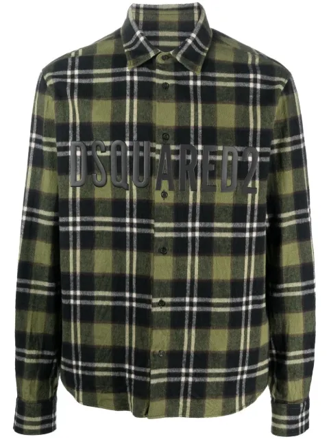 DSQUARED2 plaid-print flannel shirt Green S74DM0758S78107