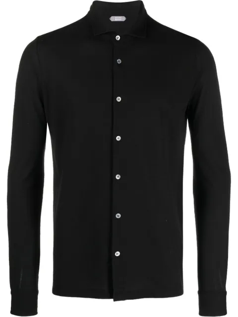Zanone spread-collar shirt Black 811978ZG380