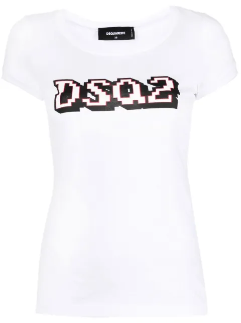DSQUARED2 graphic-print cotton T-shirt White S75GD0375S23009