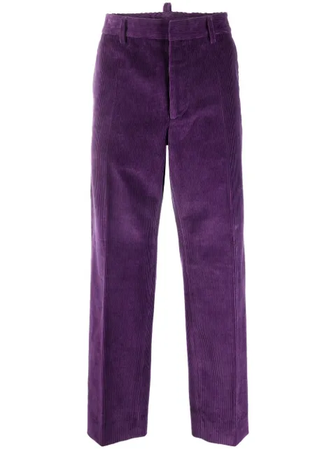 DSQUARED2 corduroy straight-leg trousers Purple S74KB0794S78131